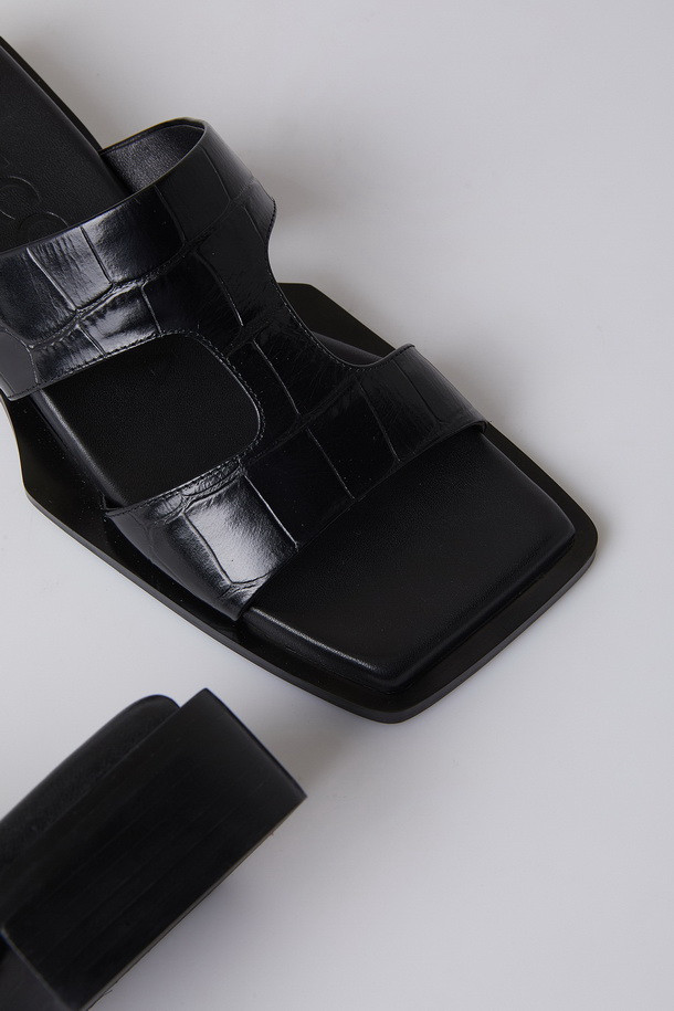 SUECOMMA BONNIE - 샌들/뮬 - Square toe sandal(black)