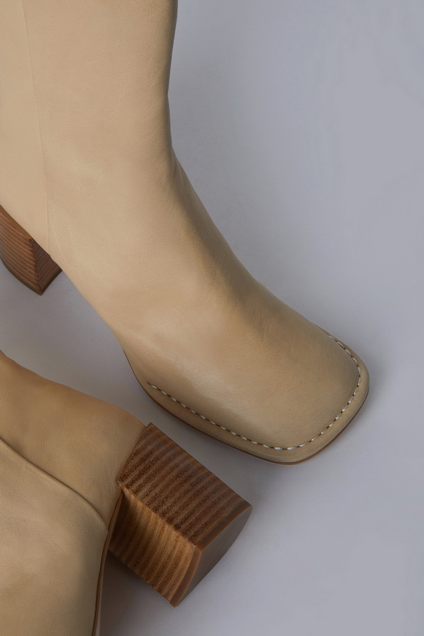 SUECOMMA BONNIE - 부츠/워커 - Square ankle boots(beige)