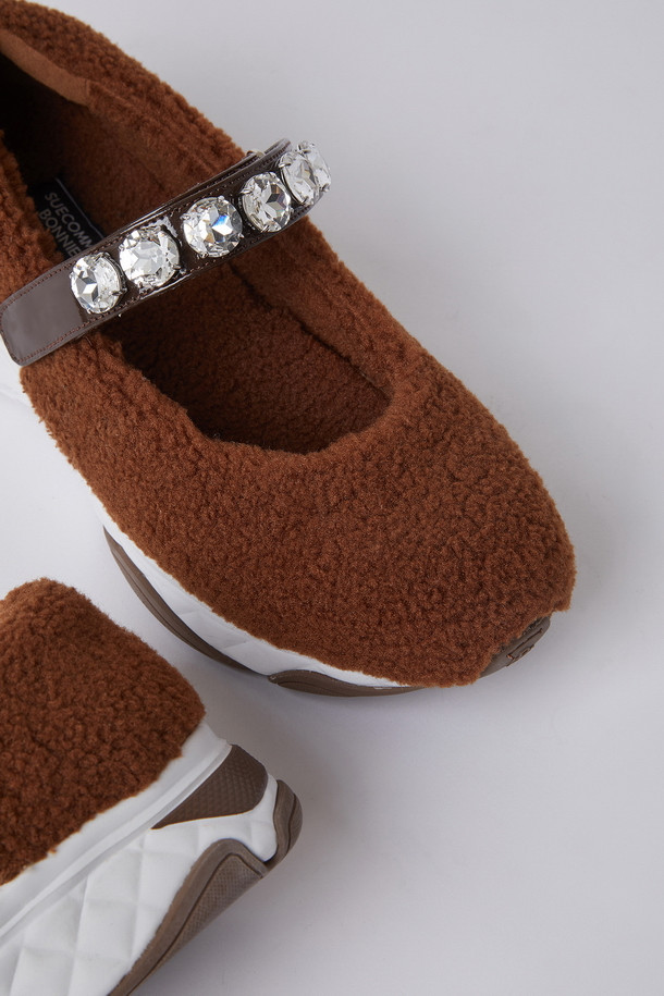 SUECOMMA BONNIE - 스니커즈 - Glam dew mary jane sneakers(brown)