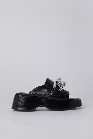 Prism platform sandal(black)