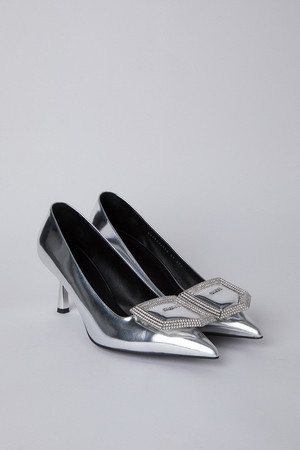 Pebble jewelry pumps(silver)