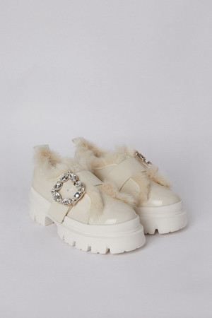 Fur loafer(ivory)