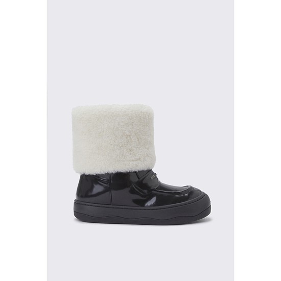 Fur boots sneakers(black)