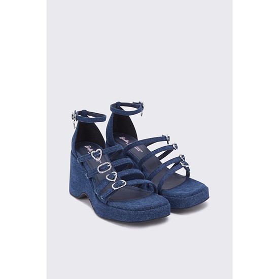 jewelry high sandal(blue)