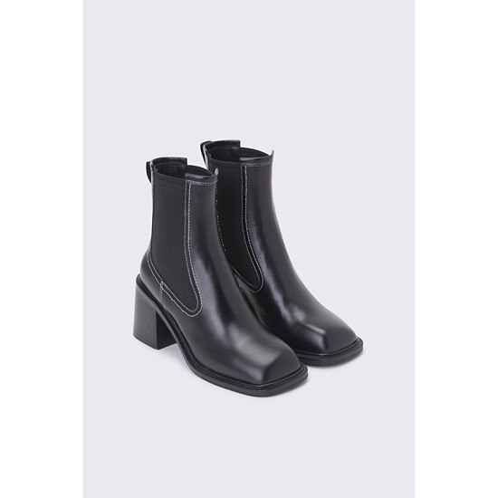 Square toe chelsea boots(black)
