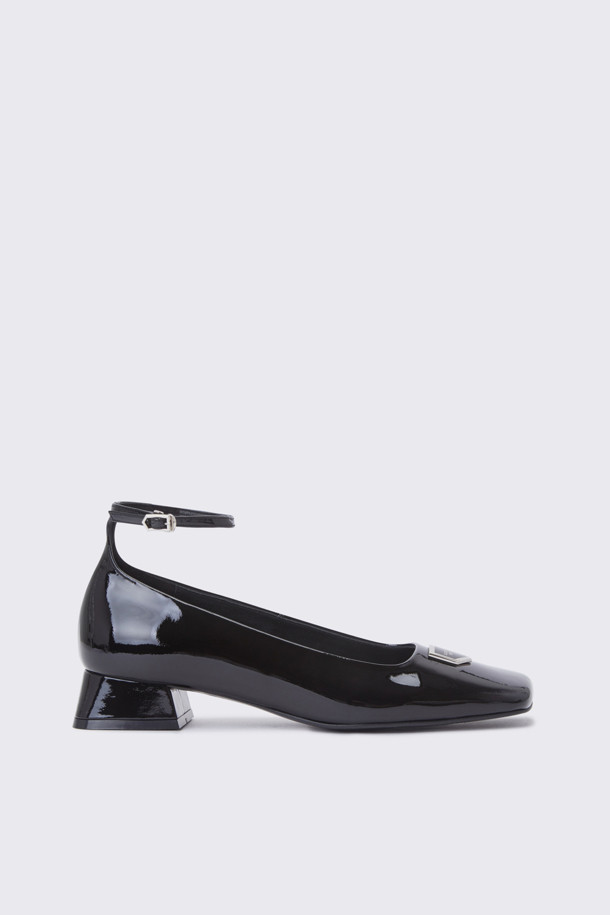 SUECOMMA BONNIE - 플랫 - Square toe strap flat(black)