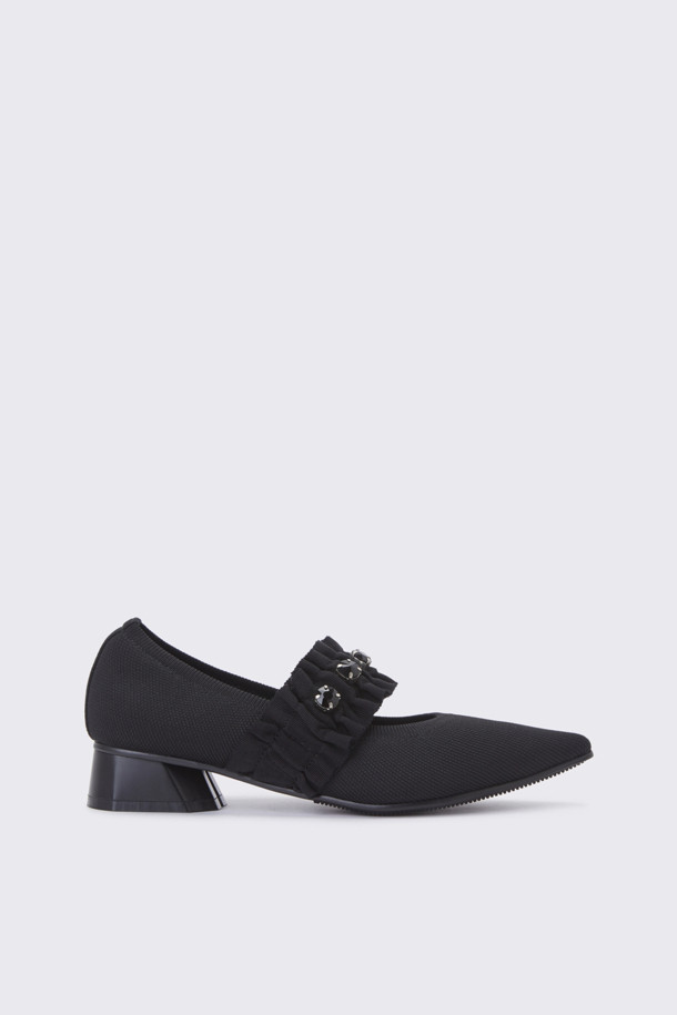 SUECOMMA BONNIE - 플랫 - Pointed Kint flat(black)