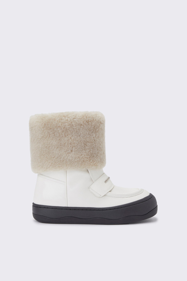 SUECOMMA BONNIE - 부츠/워커 - Fur boots sneakers(white)