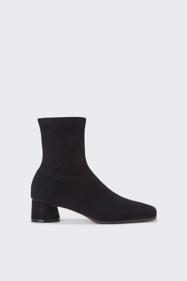 SUECOMMA BONNIE - 부츠/워커 - Suede span ankle boots(black)