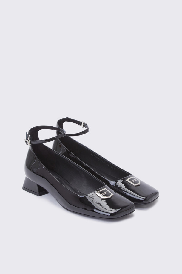 SUECOMMA BONNIE - 플랫 - Square toe strap flat(black)