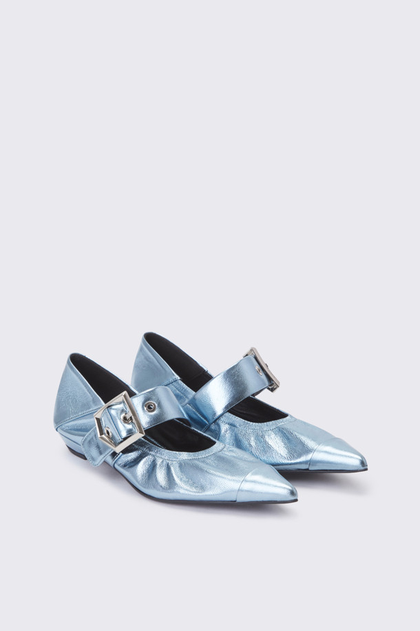 SUECOMMA BONNIE - 플랫 - Polygon mary Jane flat(blue)