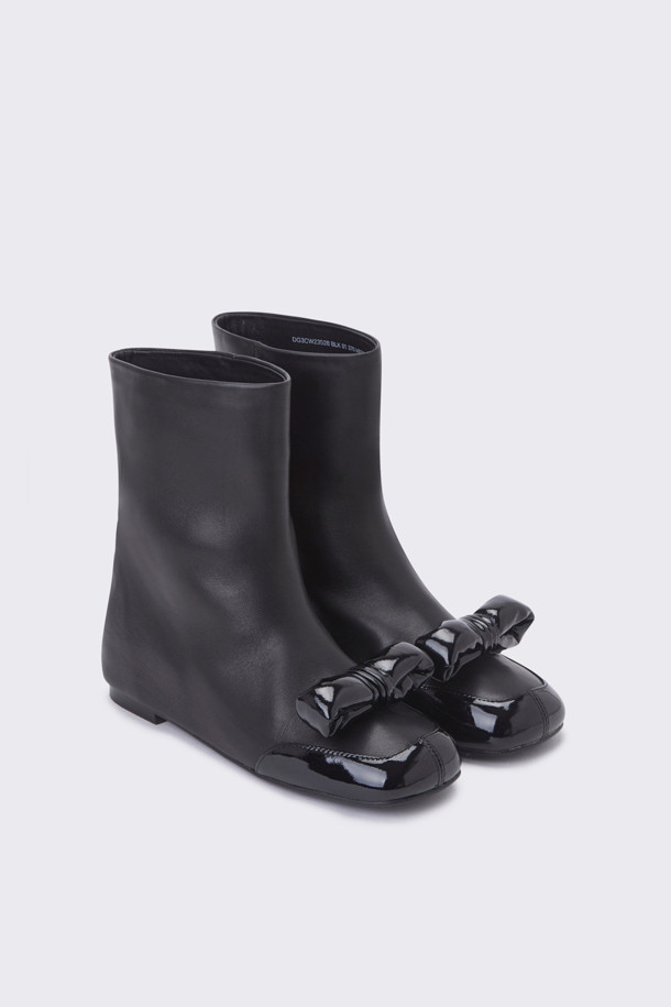 SUECOMMA BONNIE - 부츠/워커 - Ribbon half boots(black)