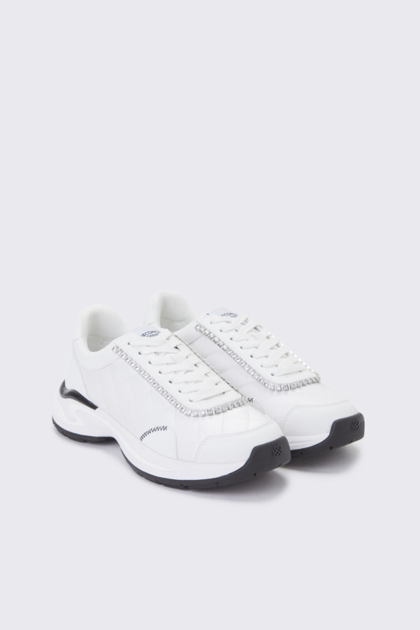 SUECOMMA BONNIE - 스니커즈 - Cubic quilting sneakers(white)