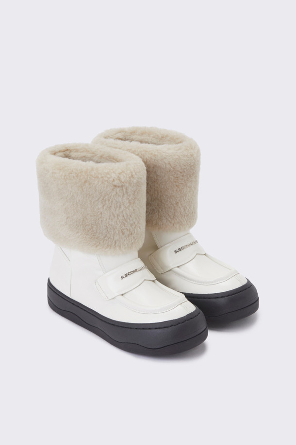 SUECOMMA BONNIE - 부츠/워커 - Fur boots sneakers(white)