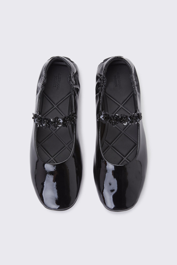 SUECOMMA BONNIE - 플랫 - Fleur flat(black)