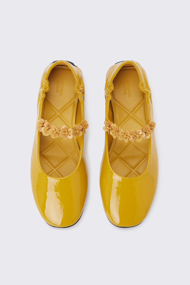 SUECOMMA BONNIE - 플랫 - Fleur flat(yellow)