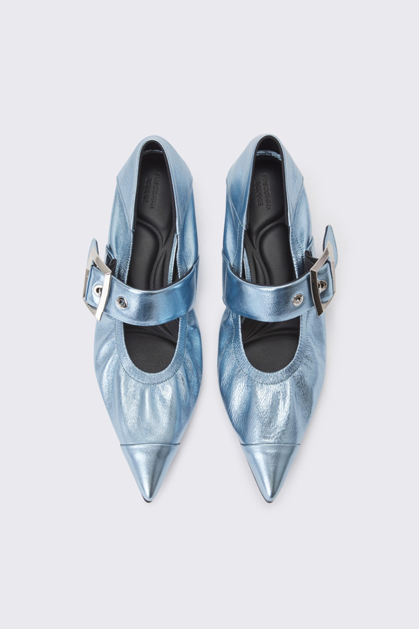 SUECOMMA BONNIE - 플랫 - Polygon mary Jane flat(blue)