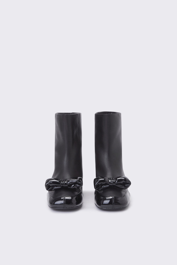 SUECOMMA BONNIE - 부츠/워커 - Ribbon half boots(black)