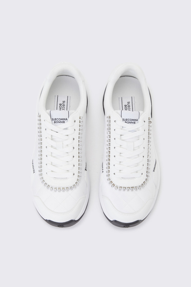 SUECOMMA BONNIE - 스니커즈 - Cubic quilting sneakers(white)