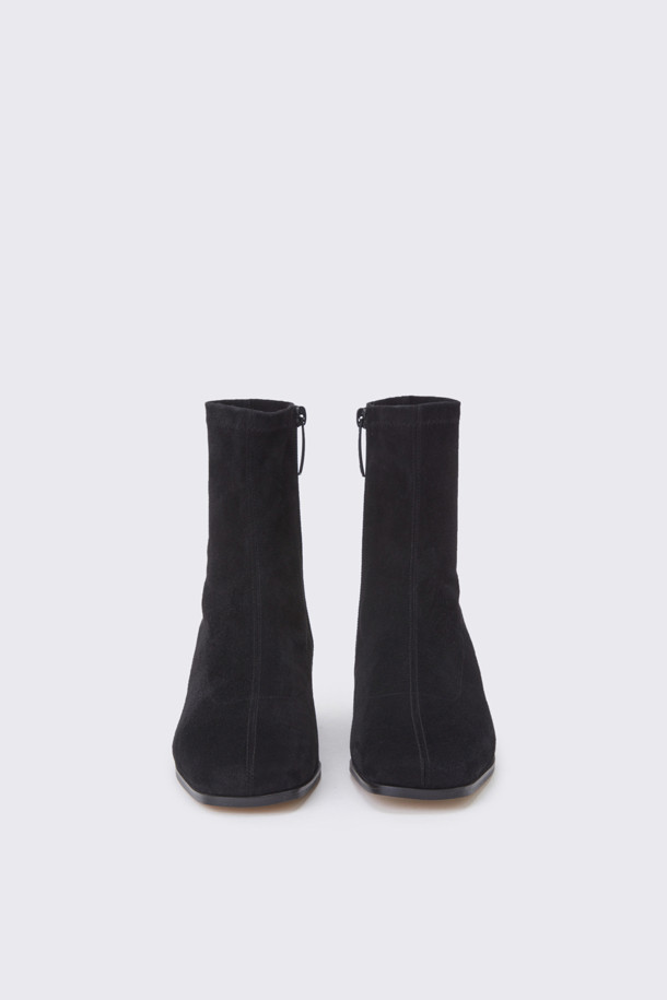 SUECOMMA BONNIE - 부츠/워커 - Suede span ankle boots(black)