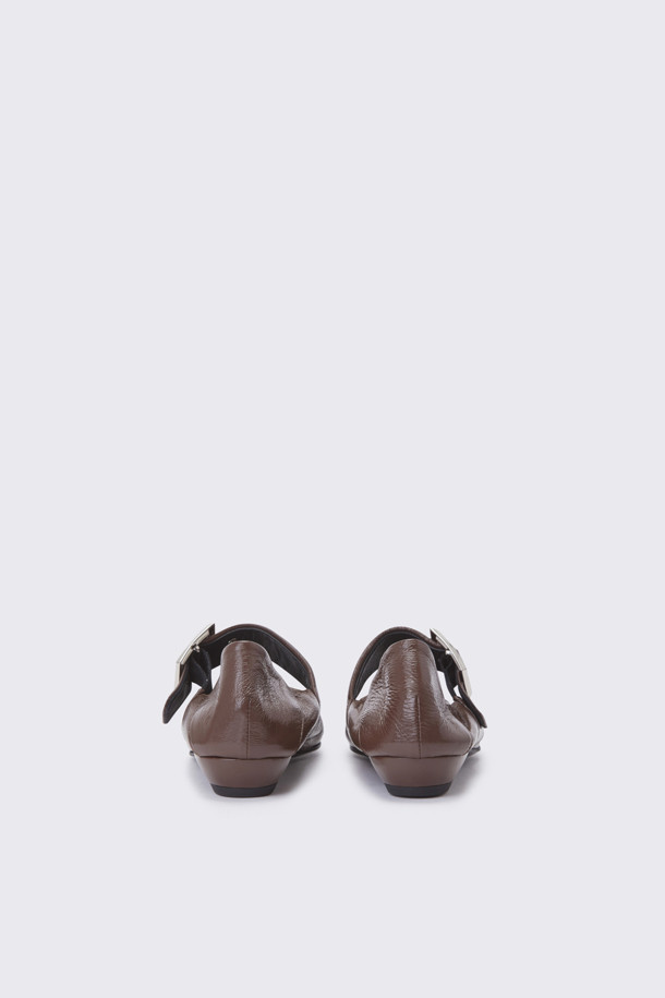 SUECOMMA BONNIE - 플랫 - Polygon mary Jane flat(brown)