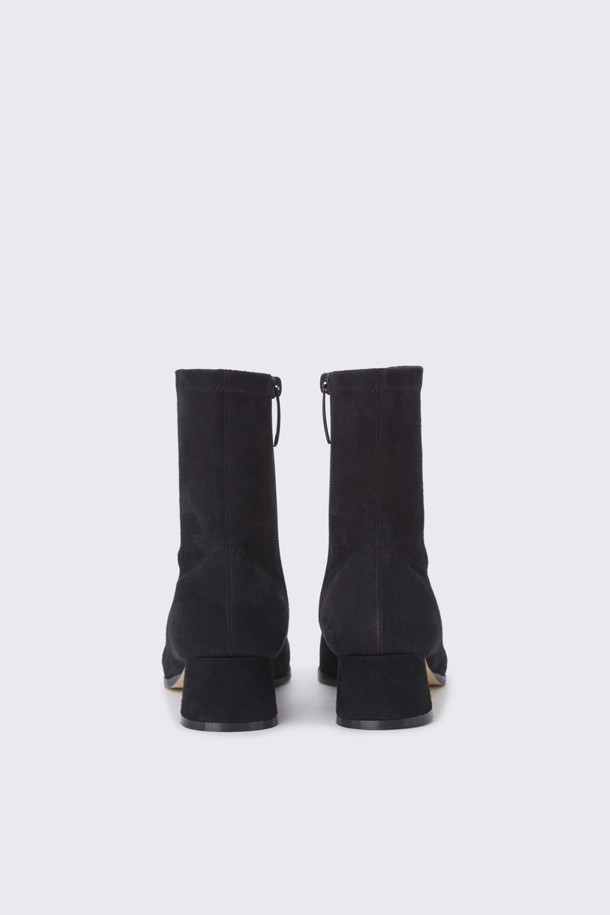 SUECOMMA BONNIE - 부츠/워커 - Suede span ankle boots(black)