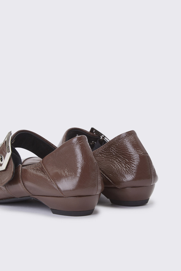 SUECOMMA BONNIE - 플랫 - Polygon mary Jane flat(brown)