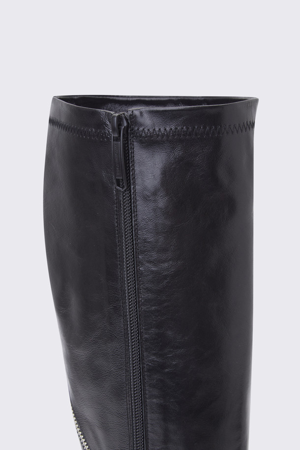 SUECOMMA BONNIE - 부츠/워커 - Zipper biker long boots(black)