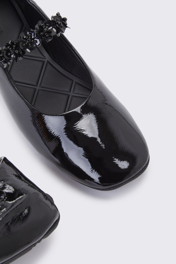 SUECOMMA BONNIE - 플랫 - Fleur flat(black)