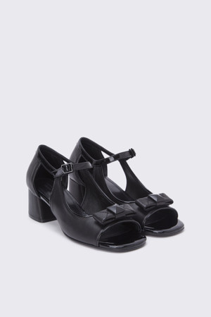 Bunny middle sandal(black)