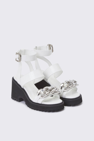 Platform walker sandal(white)