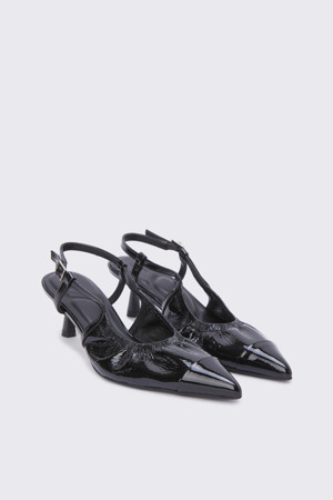 Point toe slingback(black)