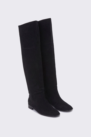 Suede long boots(black)