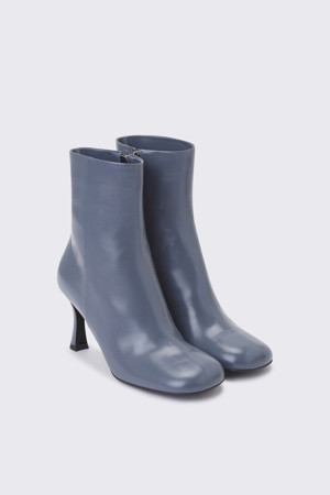 Square round toe ankle boots(blue)