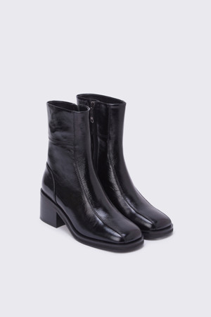 Crack ankle boots(black)