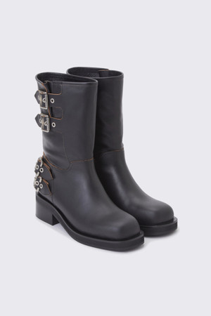 [김나영 착용]Buckle biker boots(black)