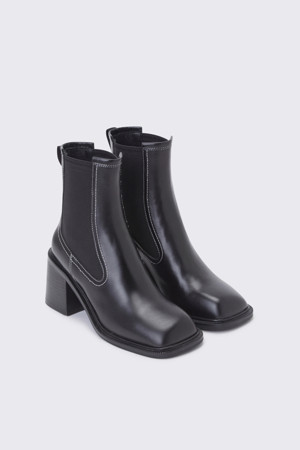 Square toe chelsea boots(black)