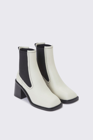 Square toe chelsea boots(ivory)