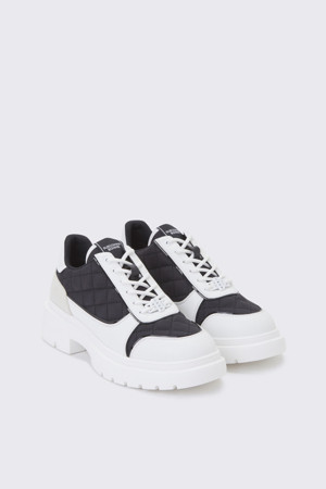 Quilting sneakers(black&white)