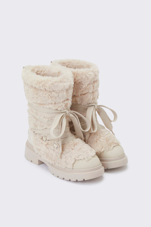 Fur walker boots(beige)