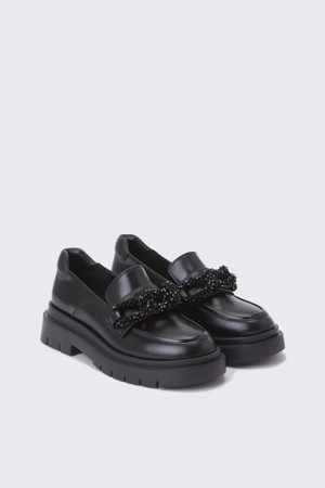 Prism beads loafer(black)