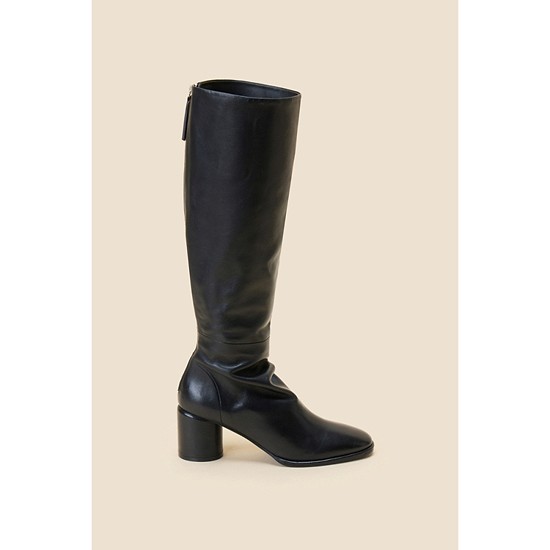 Slim  knee high boots(black)