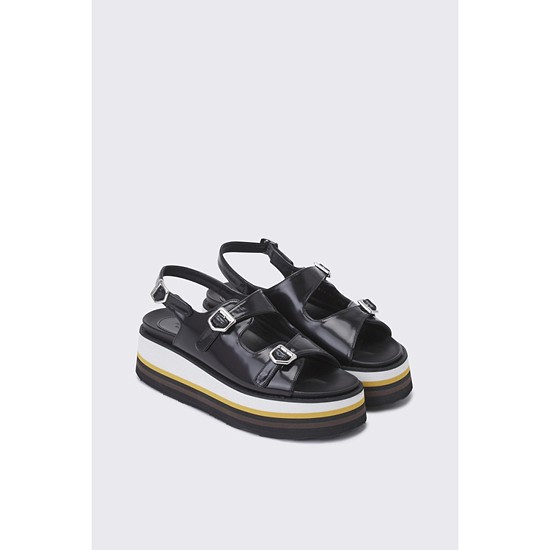 Buckle strap sandal(black)