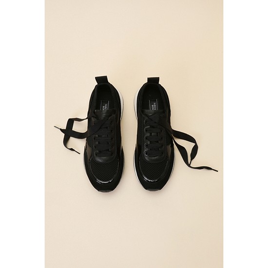 Unisex_Mesh combi sneakers(black)