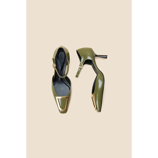 Neo polygon24 strap pumps(khaki)