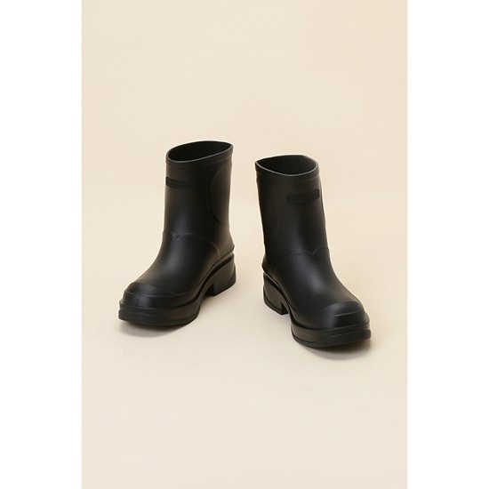 Heart ankle rain boots(black)