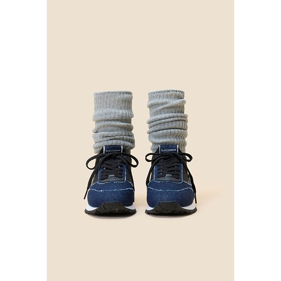 Daily knit sneakers(navy)