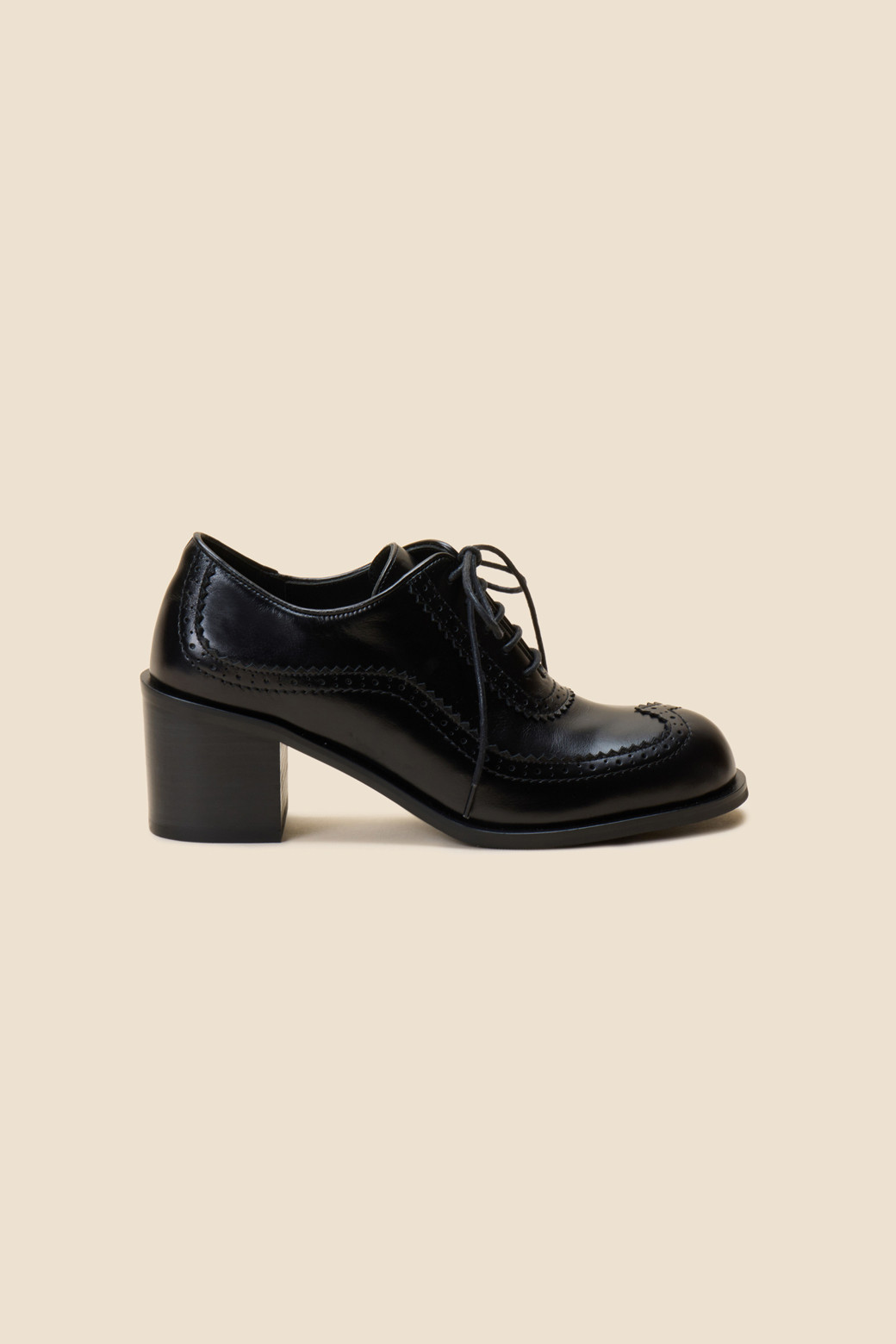 SUECOMMA BONNIE - 플랫/로퍼 - Basic loafer heel(black)