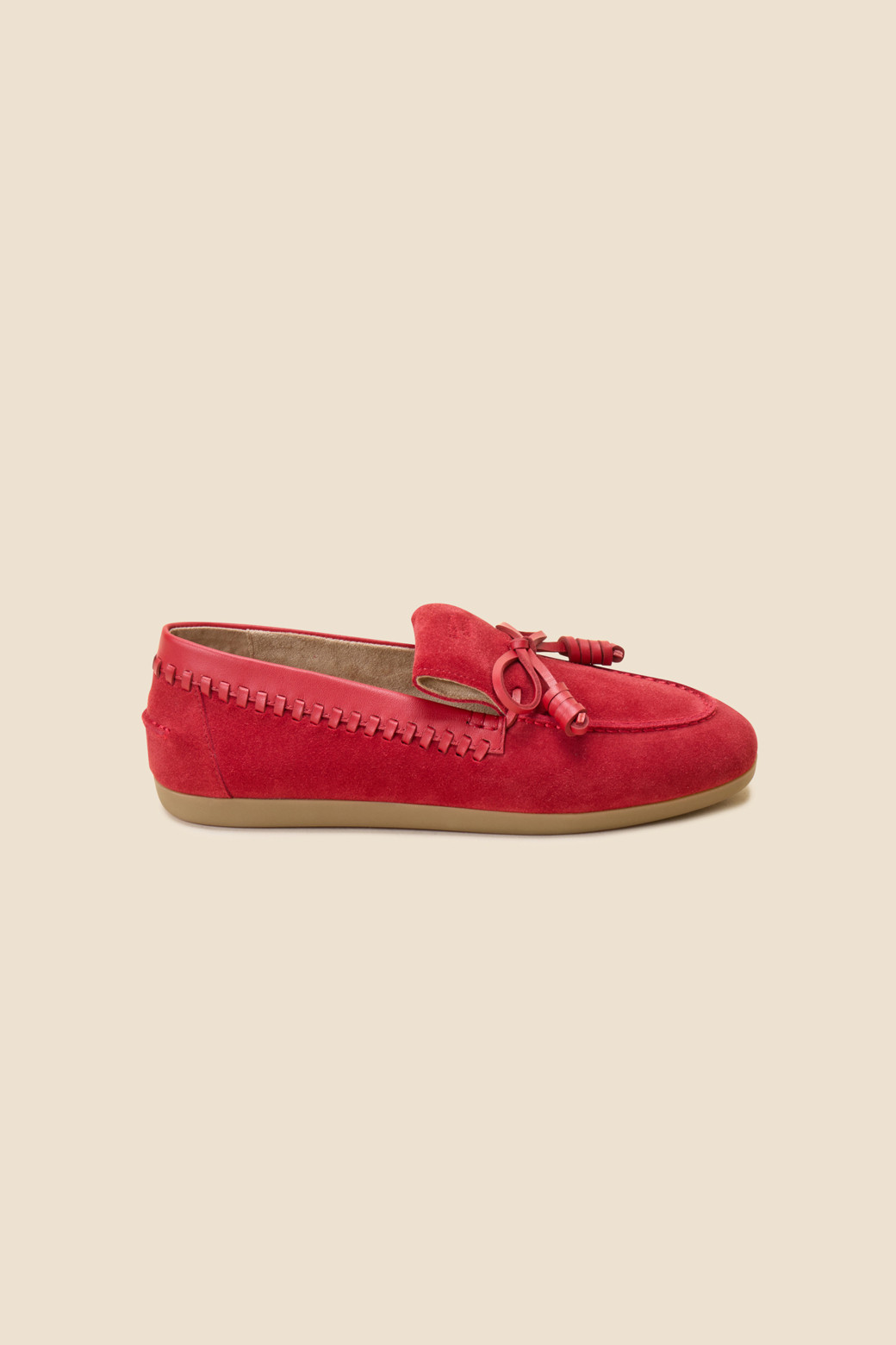 SUECOMMA BONNIE - 플랫/로퍼 - Classic ribbon loafer(red)