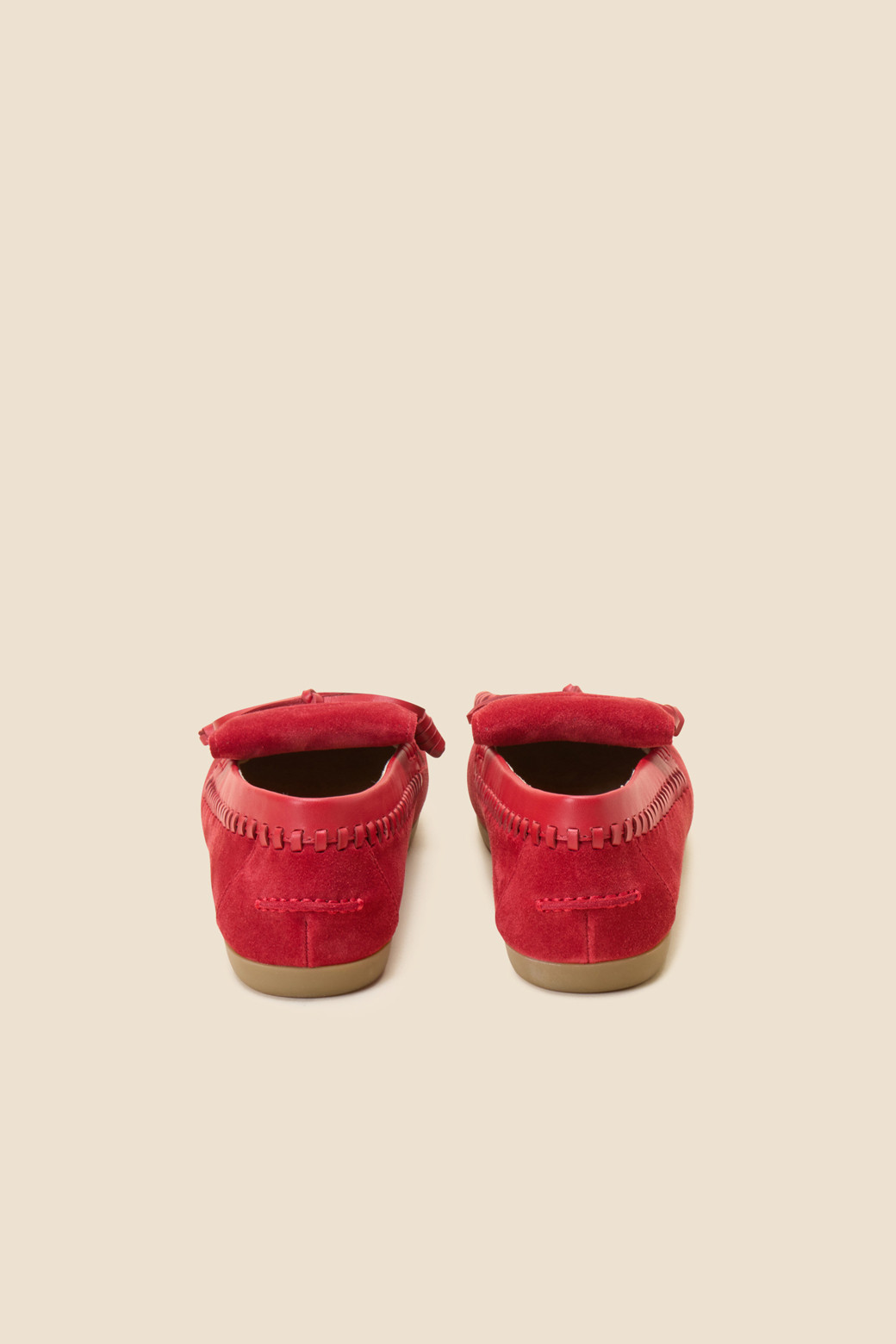 SUECOMMA BONNIE - 플랫/로퍼 - Classic ribbon loafer(red)